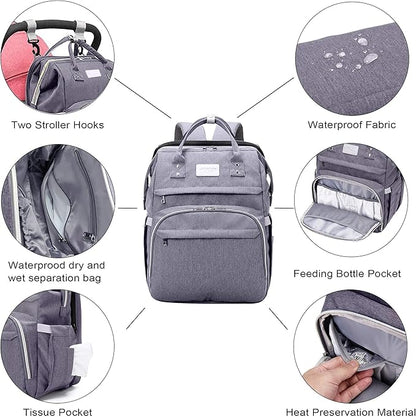 Mochila Cuna Portatil Bebe con Cambiador Bebe Portatil