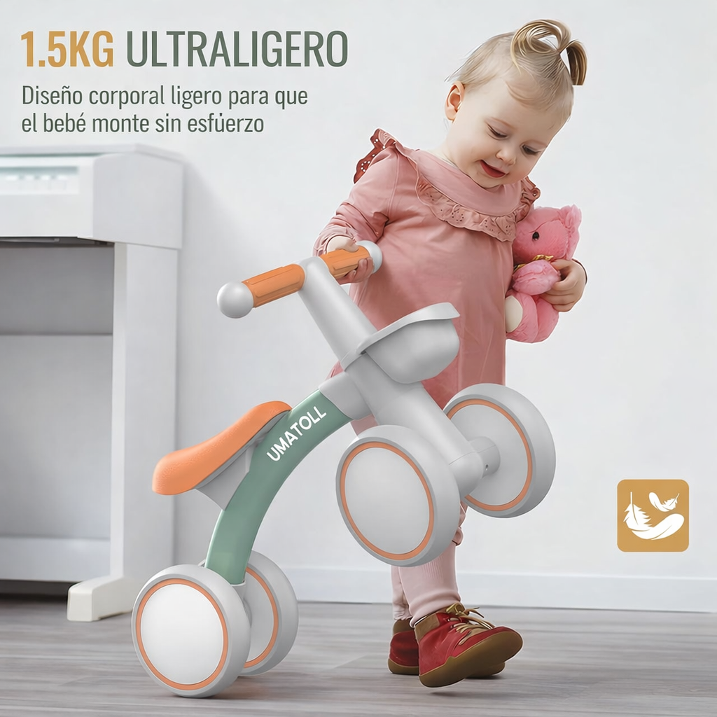 Bicicleta Deslizante Bebé 0-24 Meses Anticaídas con Cesta