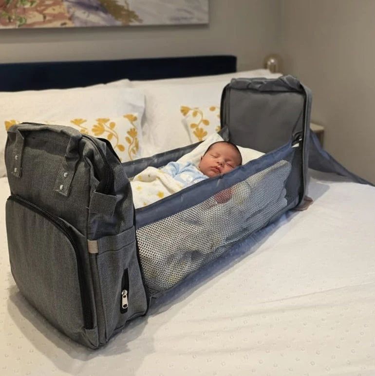 Mochila Cuna Portatil Bebe con Cambiador Bebe Portatil